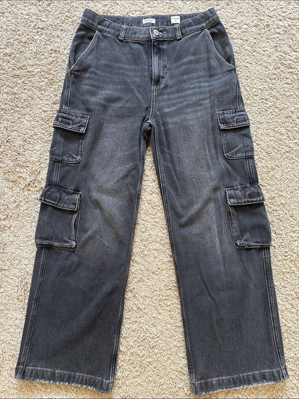 PACSUN Youth Boy’s Black Baggy Cargo Jeans